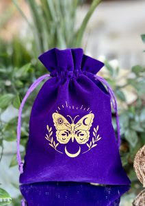 bolsa de terciopelo mariposa