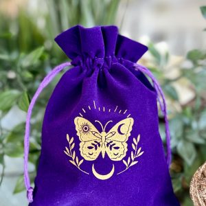 bolsa de terciopelo mariposa