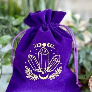 bolsa de terciopelo cristales